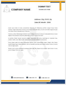 Corporate business letterhead template