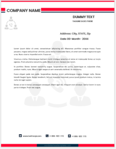 Corporate business letterhead template