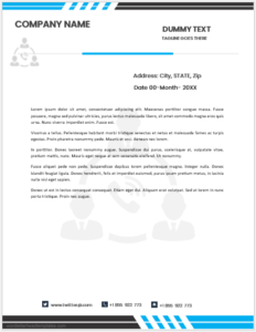 Corporate business letterhead template
