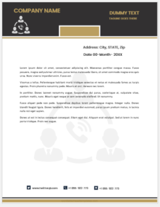 Corporate business letterhead template