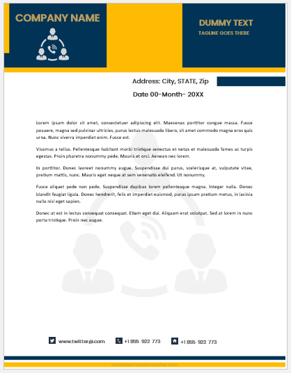 Manager office letterhead template