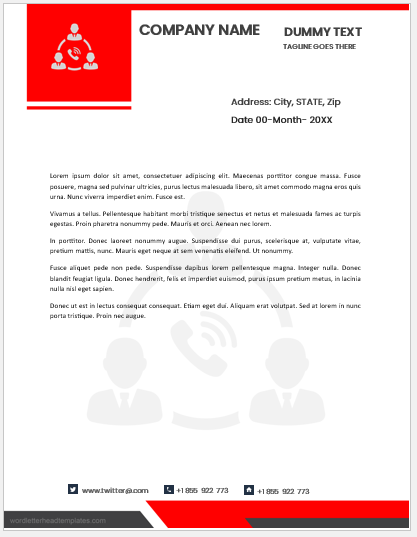 Manager office letterhead template