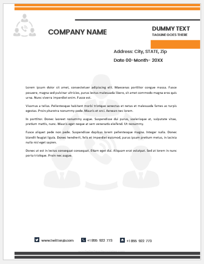 Manager office letterhead template