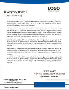 Trading company letterhead template