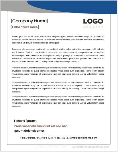 Trading company letterhead template