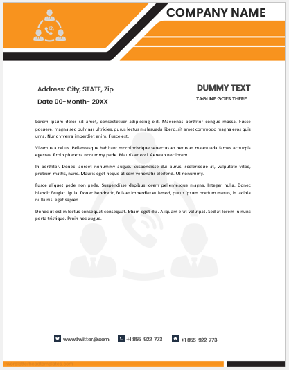 Trading company letterhead template