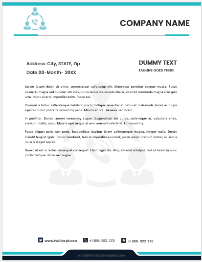 Trading company letterhead template