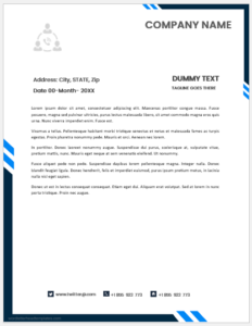 Trading company letterhead template