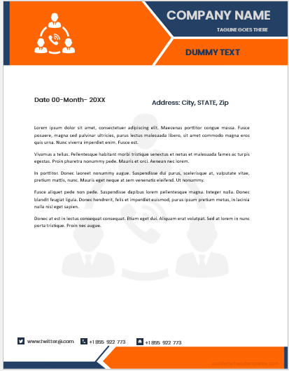 Trading company letterhead template