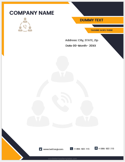 Trading company letterhead template