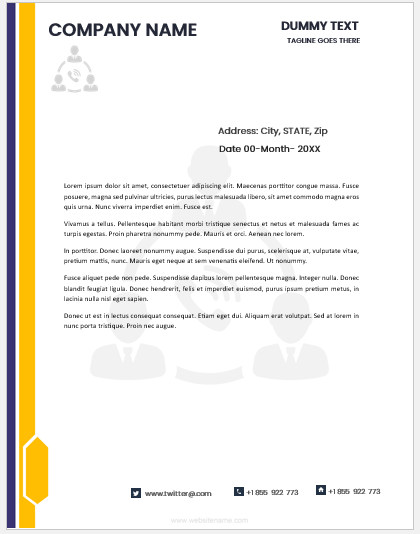 Trading company letterhead template