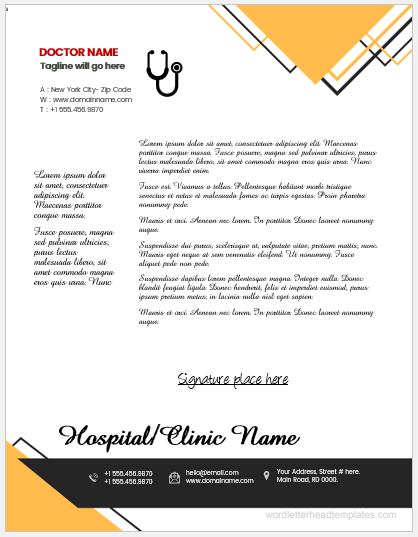 Pediatrician letterhead template