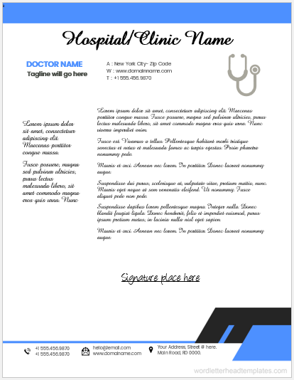 Pediatrician letterhead template