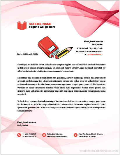 School letterhead template